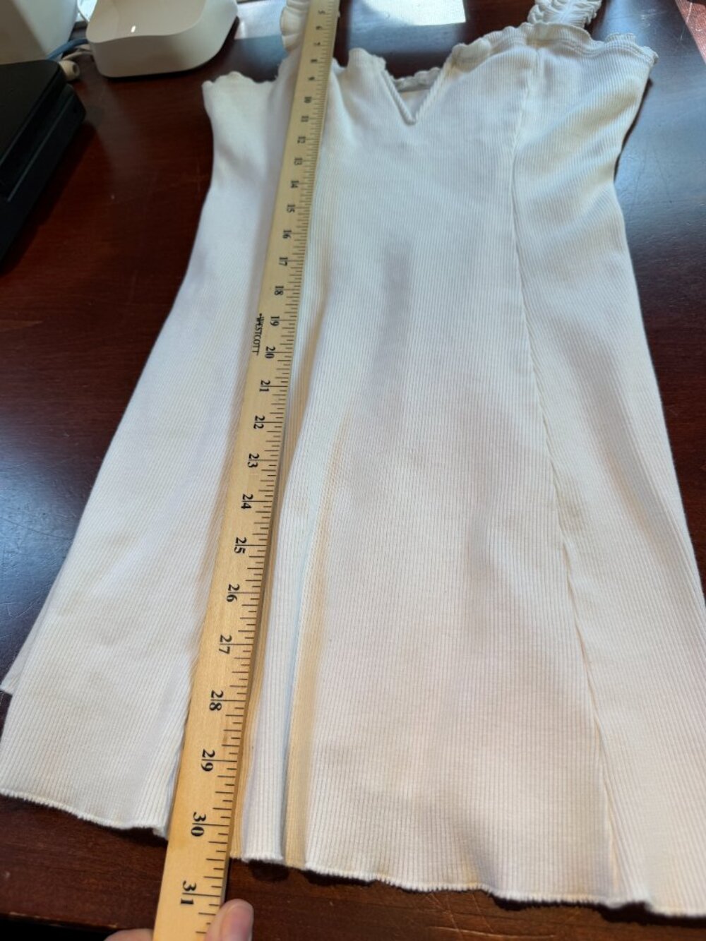Intimately Free People Ruffle V-Neck Ribbed Mini Dress / Slip Size Small - Picture 8 of 10